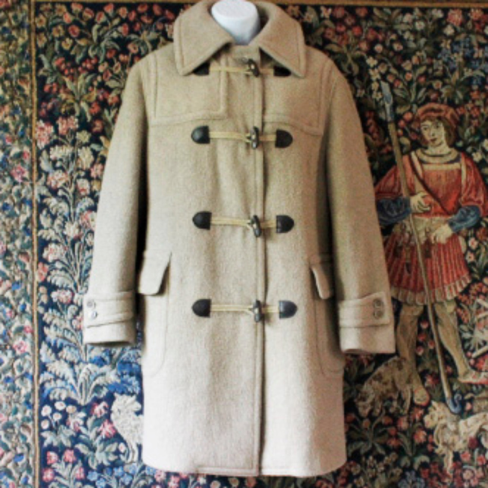 Wool Coat Vintage 70s - West German - Long Toggle